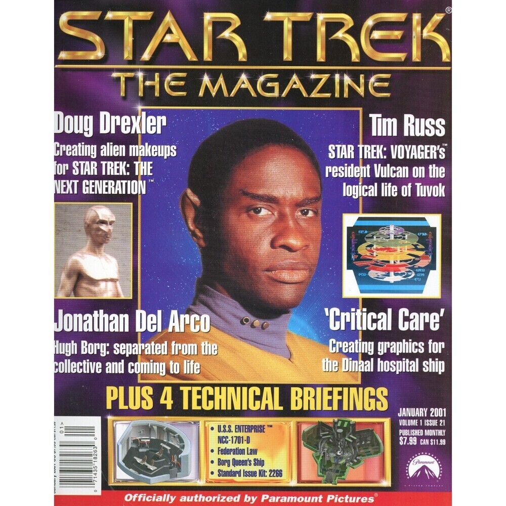 Star Trek The Magazine 2001 January Doug Drexler Tim Russ Johnathan Del Arco C-9